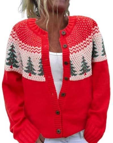 Women's Long Sleeve Button Knit Cardigan Sweater I652