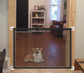 Dog Gates for The House, Portable Magic Pet Gates for Doorways, Stairs, No Drill Durable Mesh Puppy Gate Safety Fence Guard, 43.5" W X 31" H, 6 Hooks