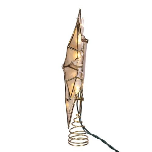 Capiz Star Treetop with Center Gem G5493