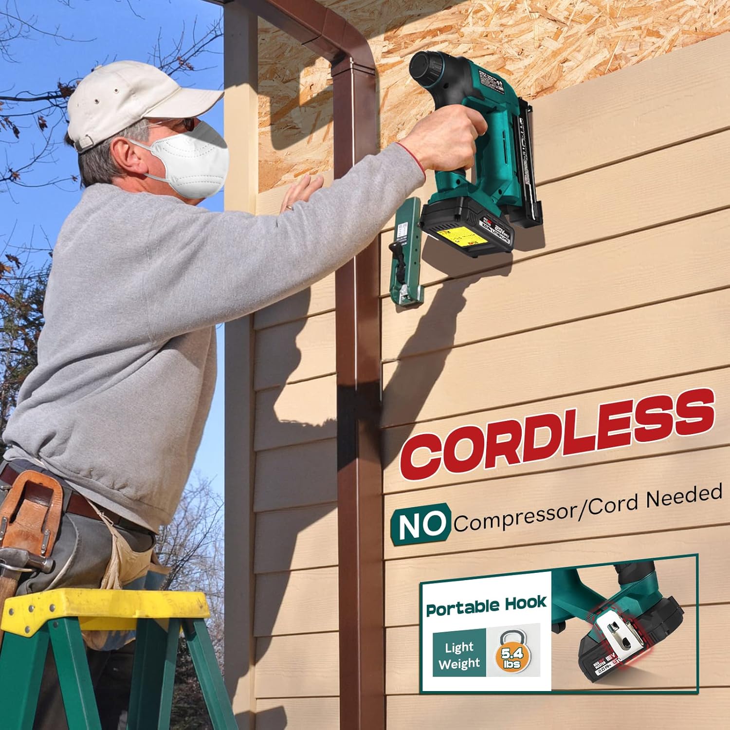 Cordless Brad Nailer and Staple Gun with Battery and Charger G111212