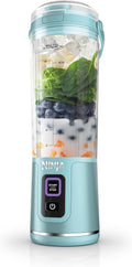 Ninja Blast Portable Blender, Cordless, 18oz. Vessel, Personal Blender For-Shakes and Smoothies, BPA Free, Leakproof-Lid and Sip Spout, USB-C Rechargeable, Dishwasher Safe Parts, Tinted Aqua, BC151AQ