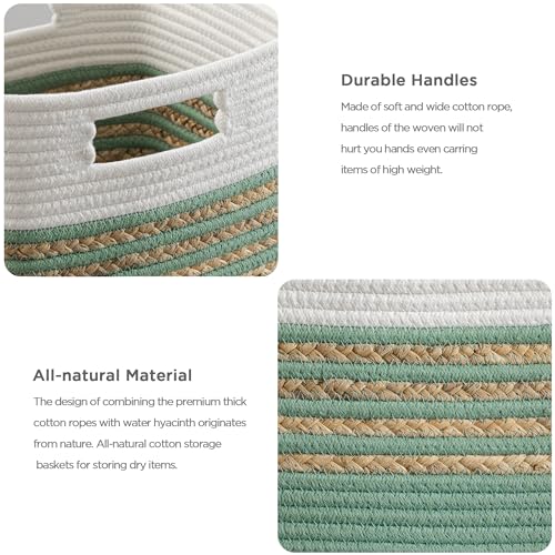 Storage Cubes Set of 4 with Handles, Woven Baskets for Shelves and Toys G2942