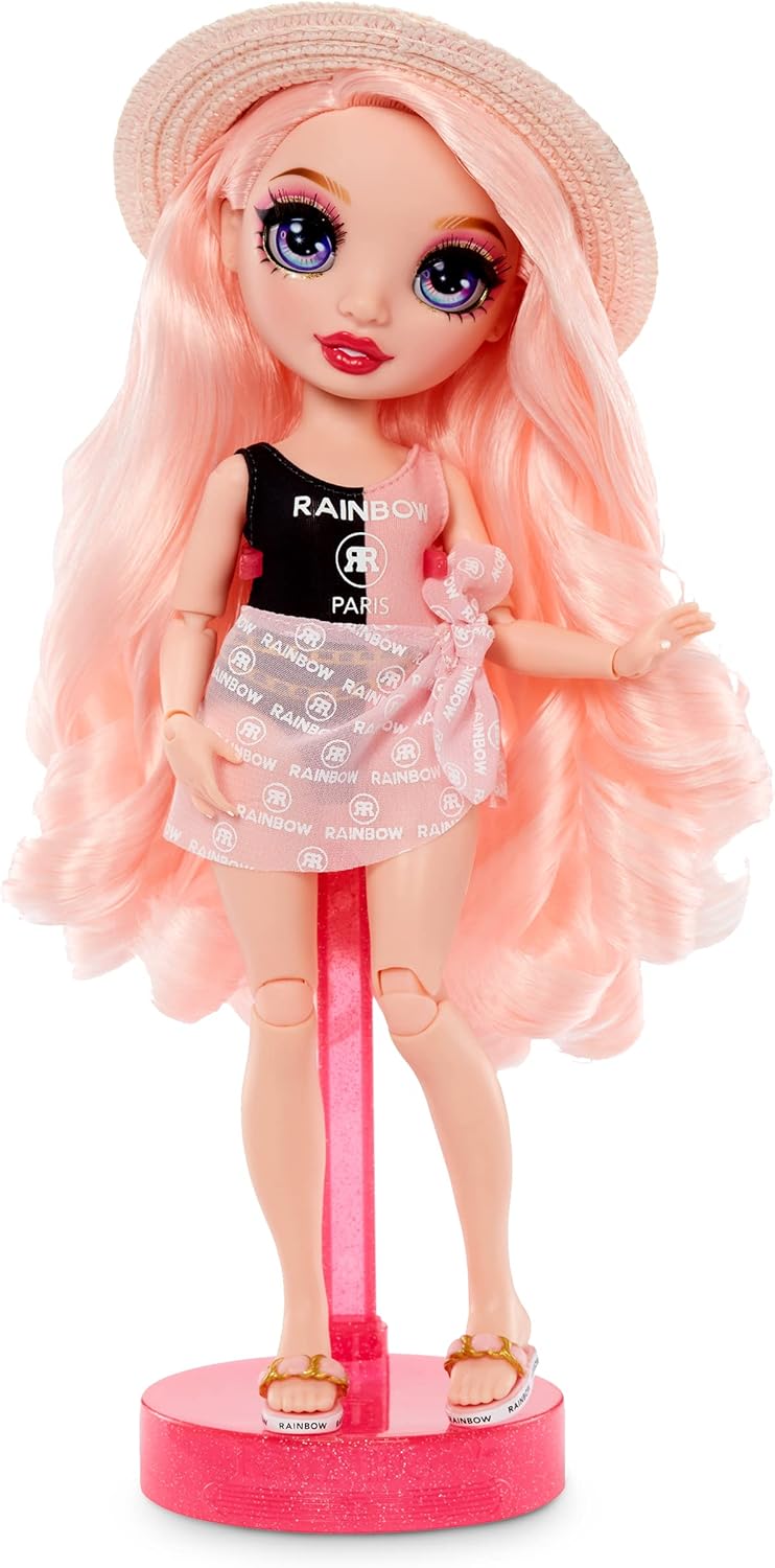 Pink Fashion Doll with 2 Outfits and Pool Accessories Playset L8455