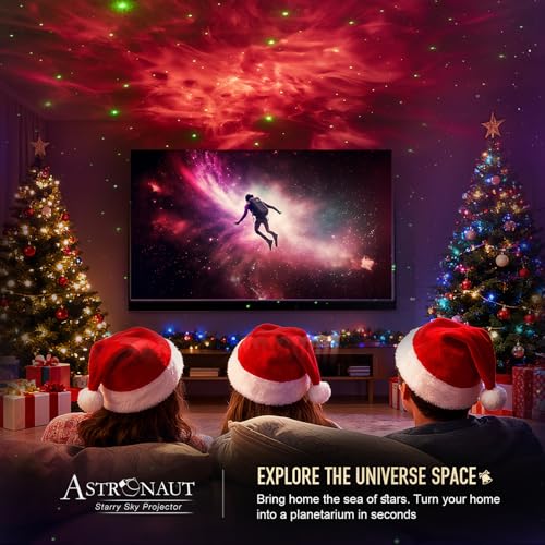 Astronaut Star Projector Night Light with Remote and Timer E396