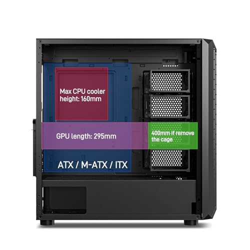 ATX NAS Mid Tower Computer Case with 4x120mm Fans, USB 3.0, 10x3.5" HDD + 3x2.5" SSD N57223