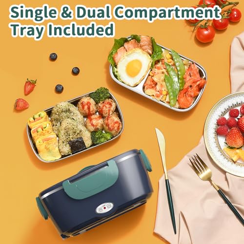 Portable Electric Heated Lunch Box 1.5L with Leak-Proof Lid Q85514