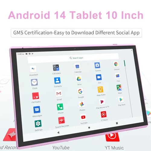 Tablet 10 Inch with Keyboard, Mouse, Case, Stylus, 8GB RAM 64GB ROM N8168