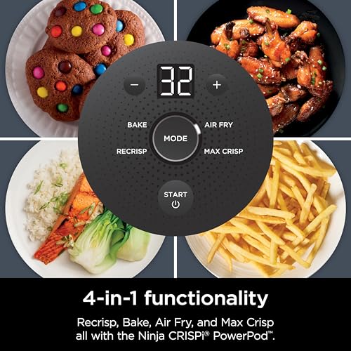Air Fryer with Glass Containers, 4 QT & 6 Cup, Dishwasher Safe Z1664