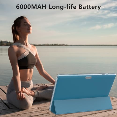 Tablet 10 Inch, 18GB RAM 128GB ROM, 2 in 1 with Keyboard Mouse Stylus G64709