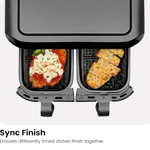 6 Quart Dual Basket Air Fryer with Digital Touchscreen P315
