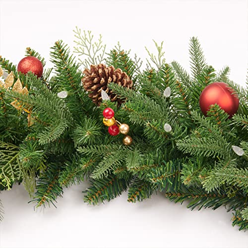 Pre-lit Christmas Garland 9ft with 50 LED Lights B458889