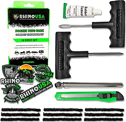 Tire Repair Kit 86-Piece Heavy Duty Tubeless Tire Plug Tools for Car Motorcycle ATV UTV RV Trailer X26941