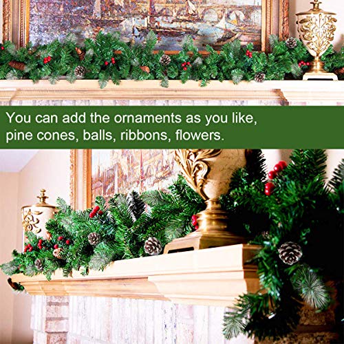 Pre-lit Christmas Garland with Lights for Indoor Outdoor Decor Y385715