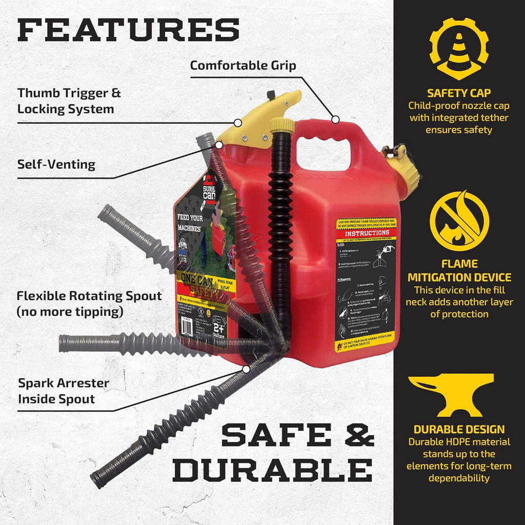 2 Gallon Type-II Safety Container with Rotating Spout O16605