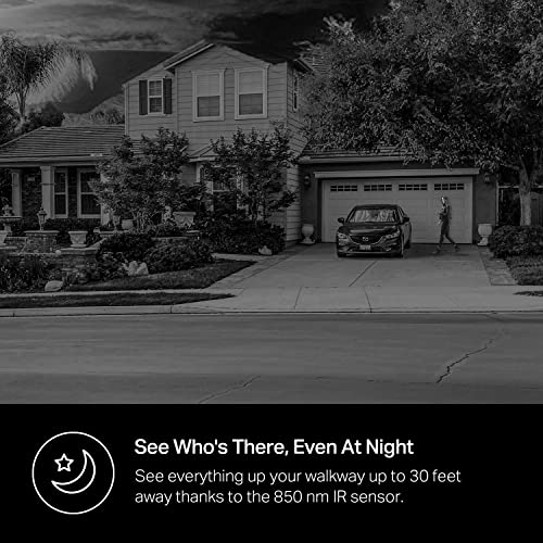 Smart Video Doorbell Camera Hardwired with Chime, 2K Resolution, Night Vision, 2-Way Audio D43761