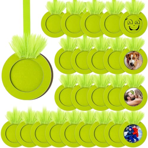 24 Pcs Christmas Photo Ornament Frames for Baby First Christmas Tree Keepsake K3591