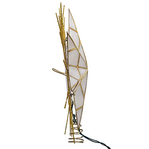Gold Lighted Star Christmas Tree Topper with Wire Rays M337