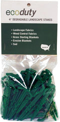 50 ct. Contractor Grade 4 Inch Biodegradable Stakes, Sod Staples for Securing Weed Fabric, Landscape Fabric, Netting, and Blanket