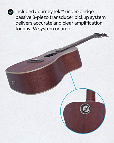 Travel Guitar Acoustic-Electric with Collapsible System and Backpack Case C73217