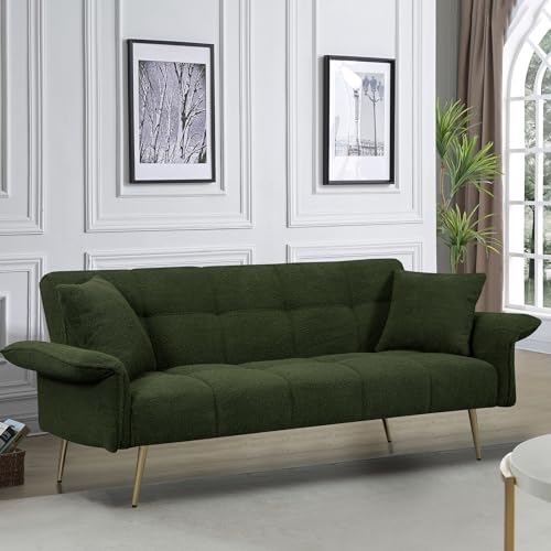 Teddy Futon Sofa Bed with Convertible Backrest and Memory Foam B370