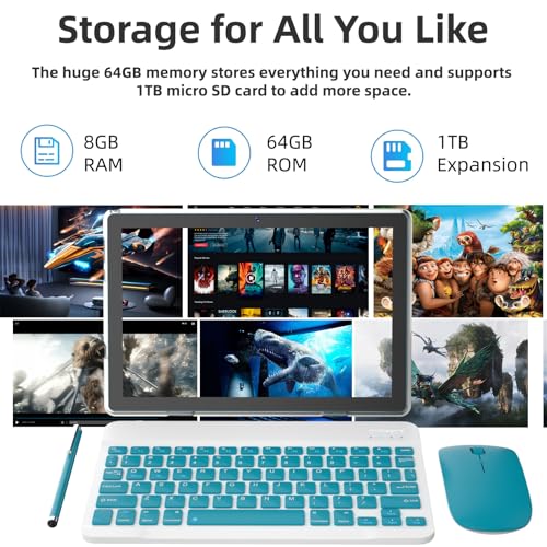 10 Inch Tablet with Keyboard and Stylus X77586