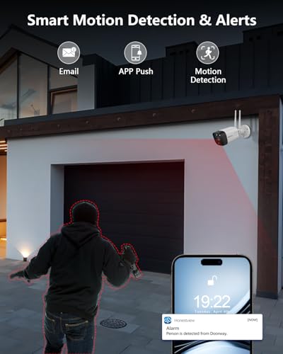 Outdoor Wireless Security Camera System with 2-Way Audio and PIR Detection M2182
