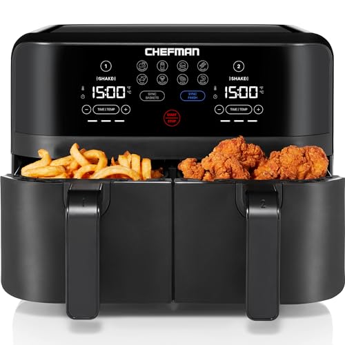 6 Quart Dual Basket Air Fryer with Digital Touchscreen P315