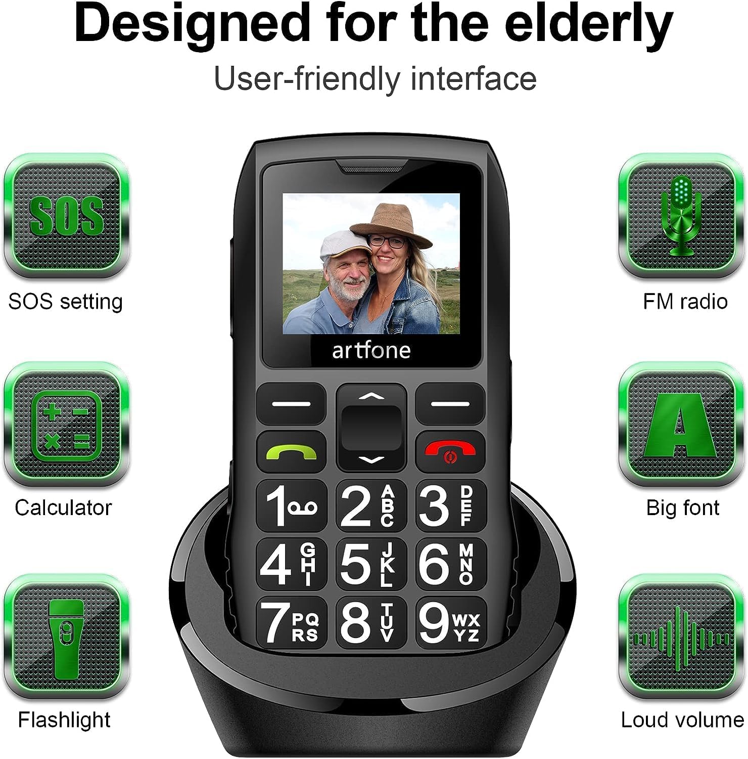 Big Button 4G Senior Mobile Phone with SOS and Loud Volume F5218