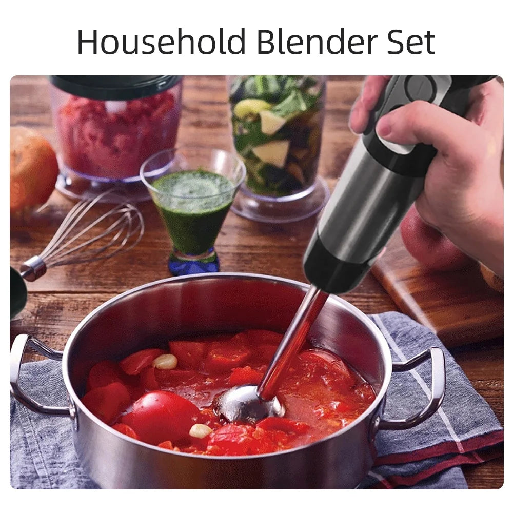 500W Handheld Blender with Whisk, Grinding Cup and Juicer Q1170