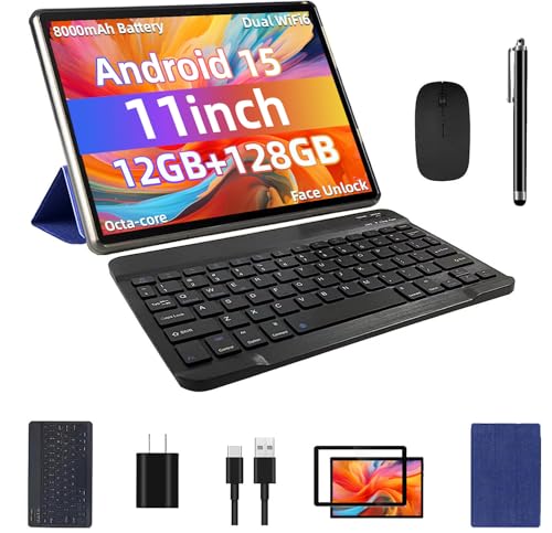 Android 14 Tablet 11 inch, Octa-Core CPU, 12GB+128GB, 8000mAh Battery T877