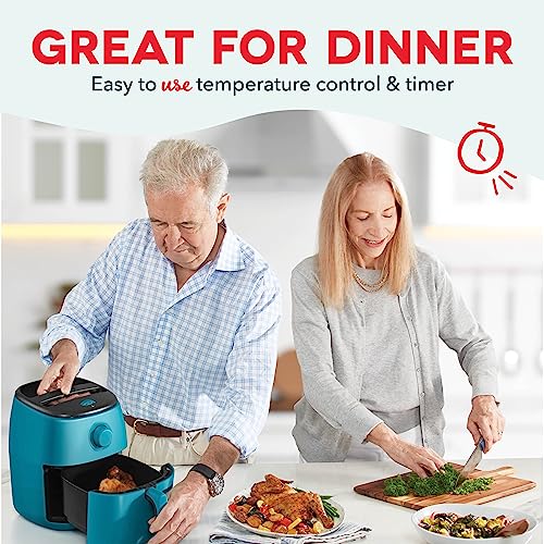 Electric Air Fryer Oven, 2.6 Qt., Grey, Compact, Auto Shut Off, 1000-Watt O64979