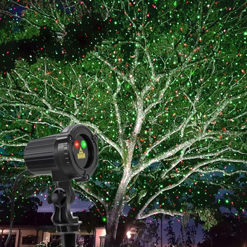 Christmas Laser Projector Lights Outdoor, Red and Green Stars, IP65 Waterproof V836077