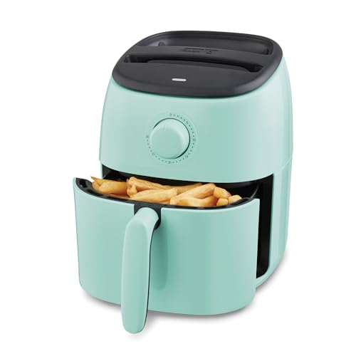 DASH Tasti-Crisp™ Electric Air Fryer Oven, 2.6 Qt., Grey – Compact Air Fryer for Healthier Food in Minutes, Ideal for Small Spaces - Auto Shut Off, Analog, 1000-Watt