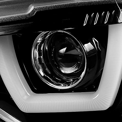 Chrome LED Dual Halo Projector Headlights for 2011-2014 Dodge Charger, Pair S2265