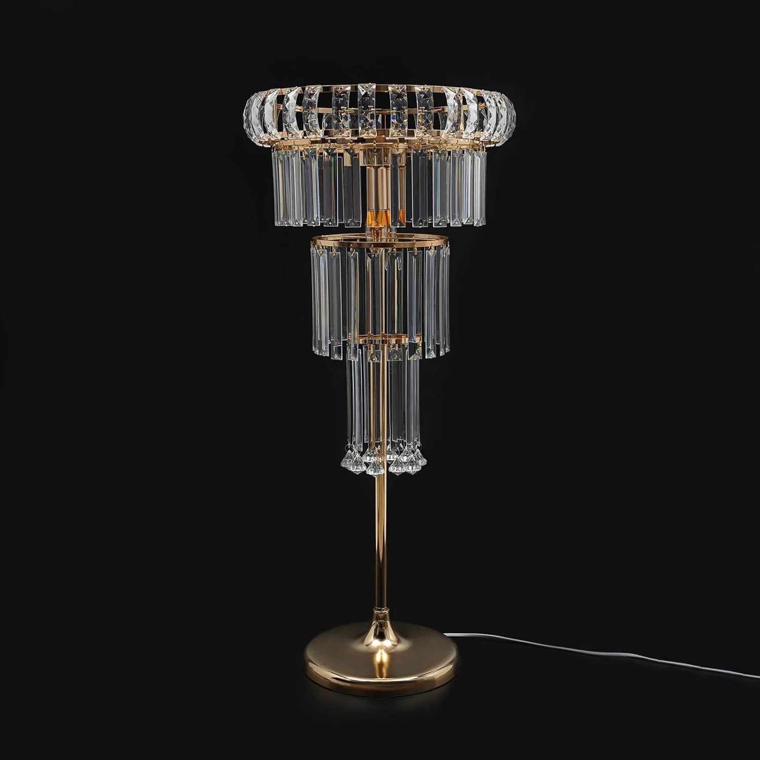 Gold Crystal Flower Stand for Wedding Centerpieces, 4-Tier D499843
