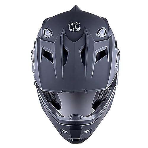Adult Motocross Helmet Full Face Racing Style Matt Black D9788