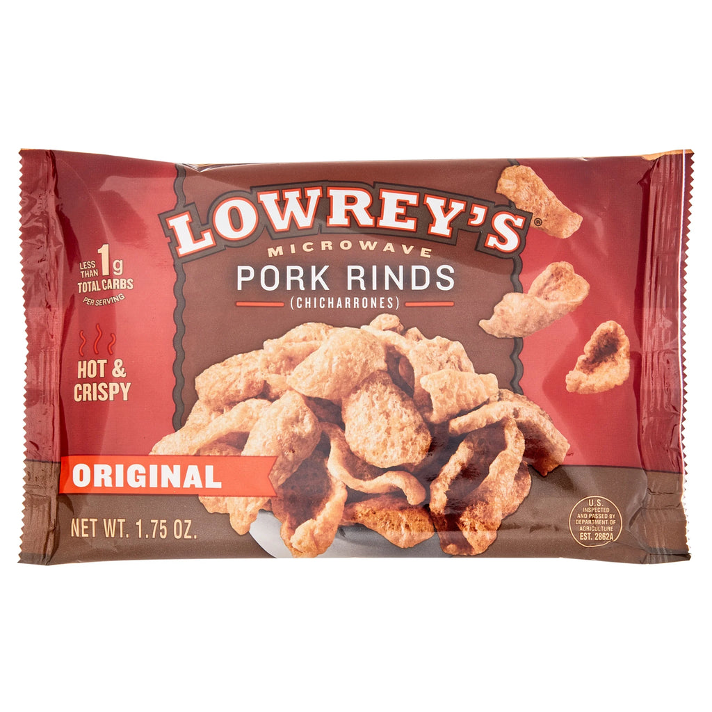 Bacon Curls Microwave Pork Rinds, Original, 1.75 oz (Pack of 18) N143