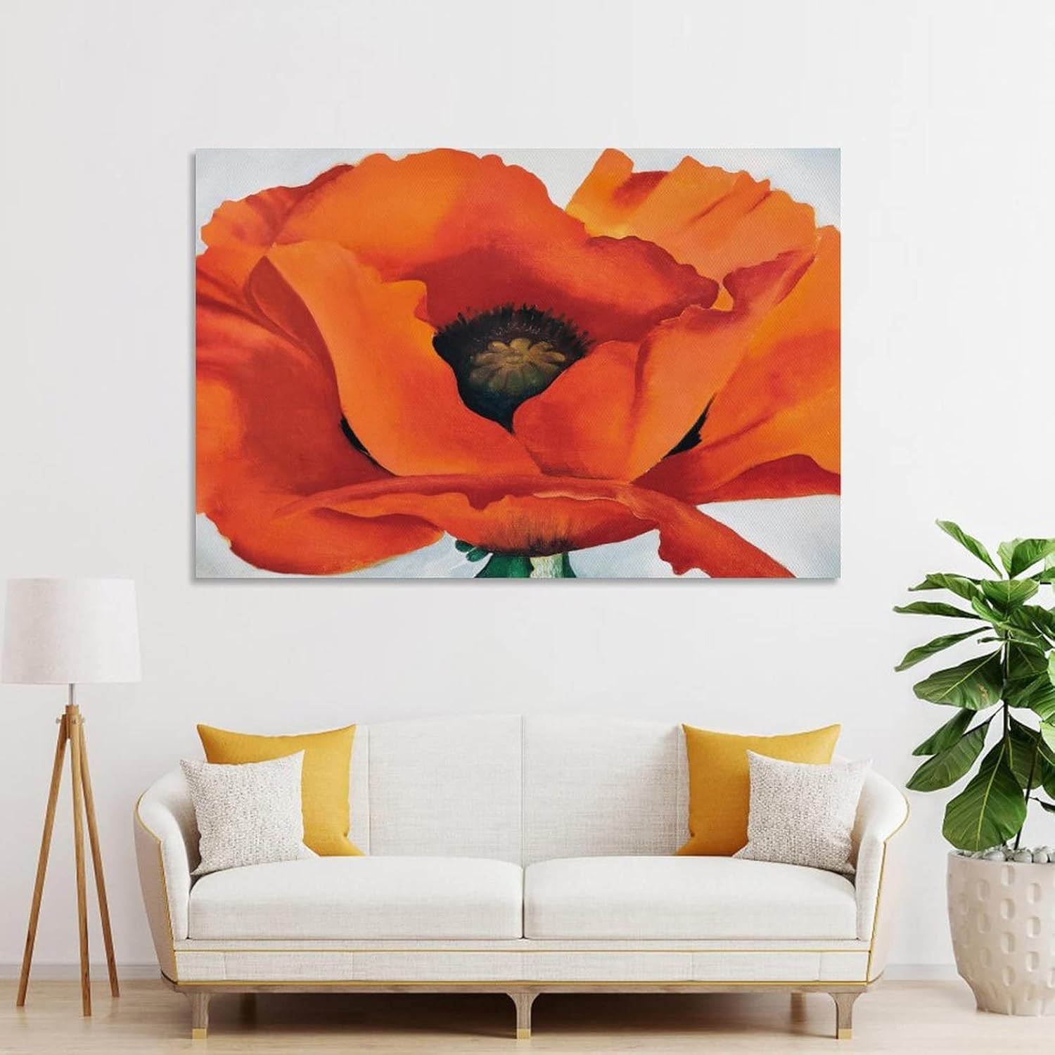 Red Poppies Art Flower Poster Canvas Wall Decor 16x24inch Unframe-Style Z892