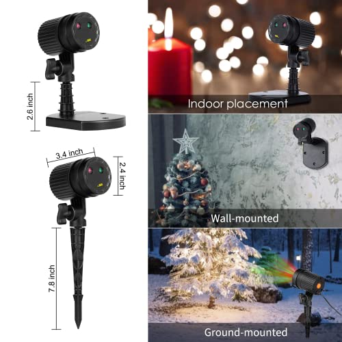 Christmas Projector Lights Outdoor Red Green Starry Waterproof Q405