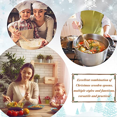 Christmas Wooden Spatula and Spoon Kitchen Utensil Set R14732