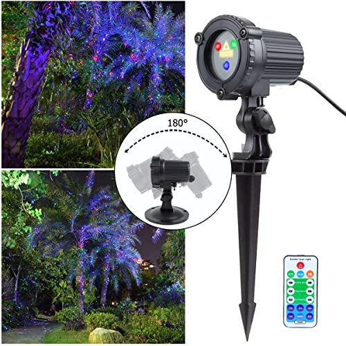 Outdoor Garden Laser Lights Projector, Red Green Blue W601936