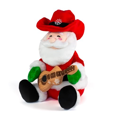 Animated Musical Singing Christmas Cowboy Plush Toy, 12 inches K495394