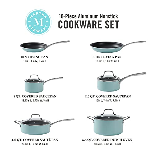 14 Piece Non-Stick Aluminum Cookware Set with Pots, Pans, and Tools W48097