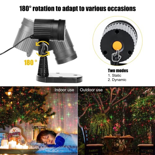 Christmas Projector Lights Outdoor Red Green Starry Waterproof Q405
