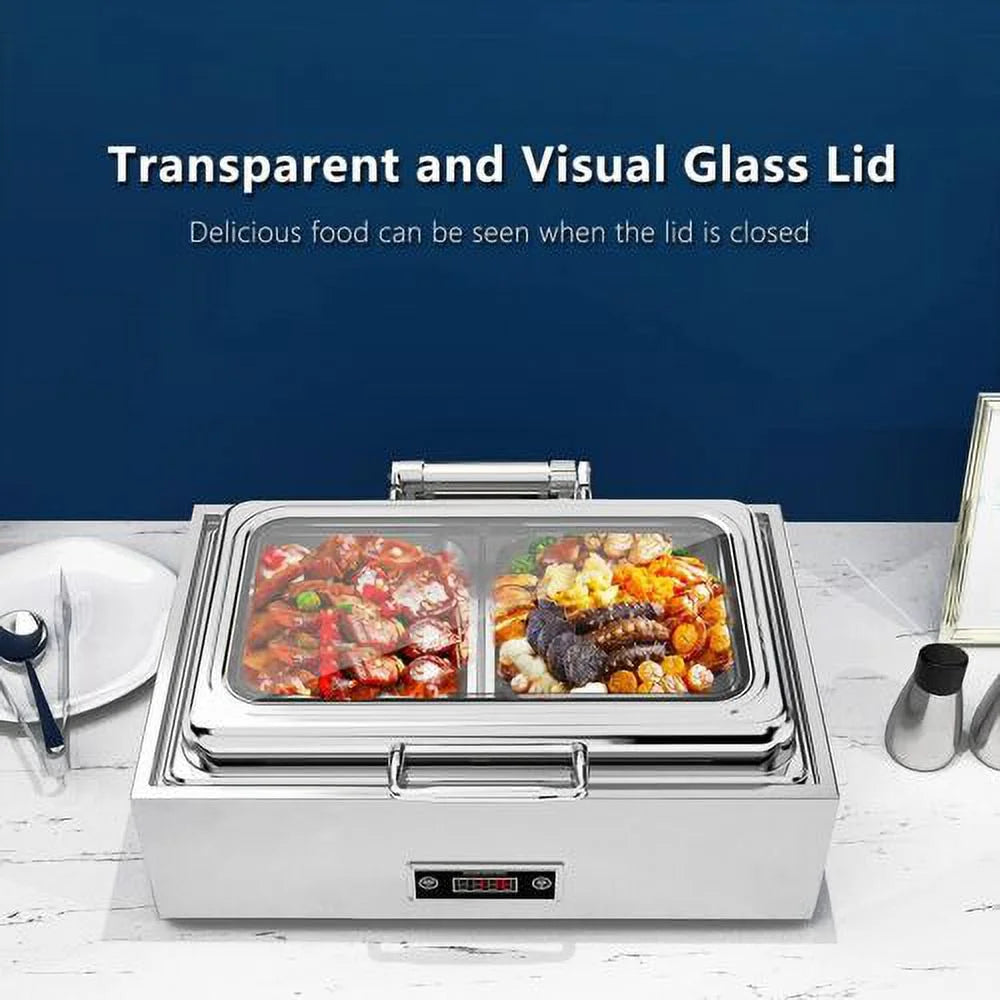 Stainless Steel Electric Chafing Dish Buffet Food Warmer 9QT C887979