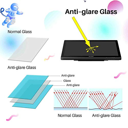 Drawing Tablet with Screen 120% sRGB Graphic Monitor Pen Display Tilt Function Battery-Free Stylus 8192 Pen Pressure Q370