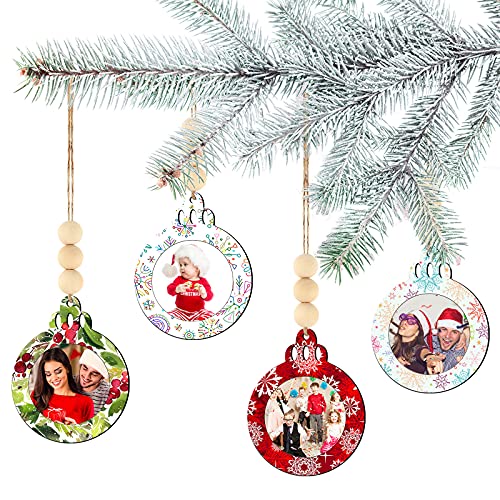 24 Pcs Christmas Photo Ornament Frames for Baby First Christmas Tree Keepsake K3591