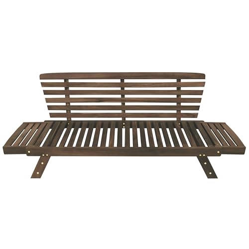 Adjustable Wooden Patio Daybed Sofa with Cushions and Pillows Z282954