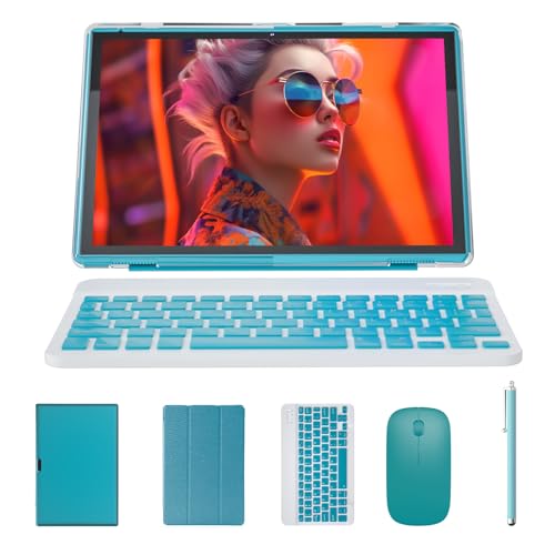 10 in Tablet 2 in 1 Android 14 with Keyboard, Mouse, Stylus Pen, Case, 6GB+32GB, WiFi-6 X68807