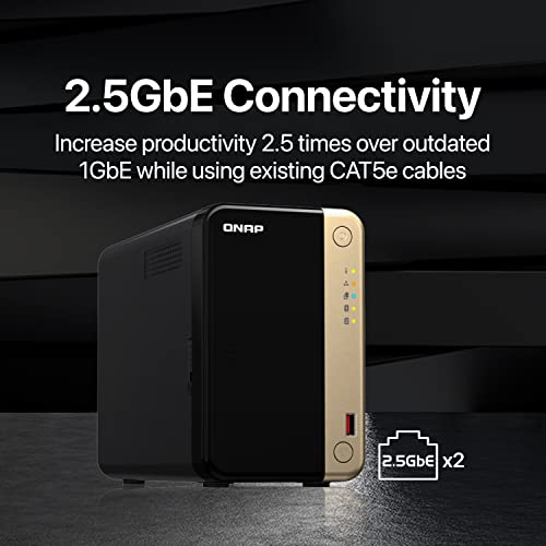 4 Bay Desktop NAS with Intel Celeron Quad-core Processor and Dual 2.5GbE S510